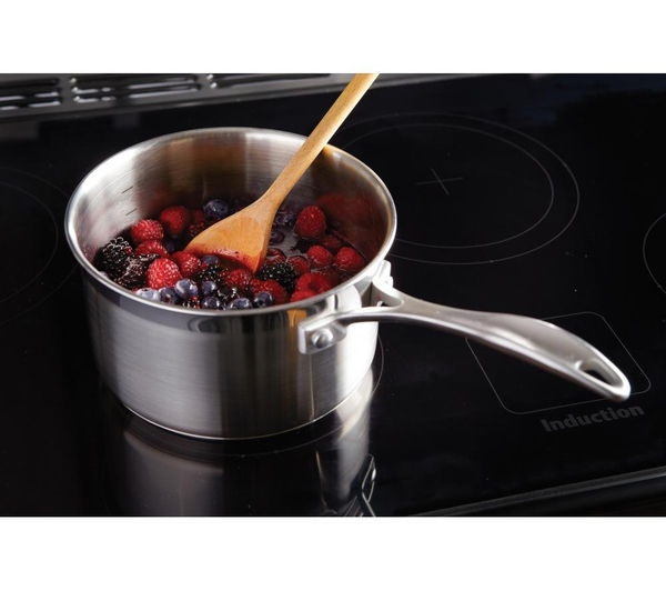 Rangemaster Classic Deluxe 90 Electric Induction Range Cooker - Cranberry & Chrome, Cranberry