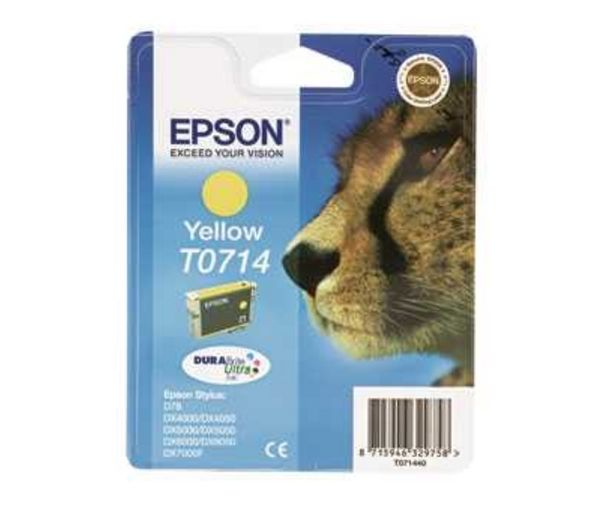 EPSON Cheetah T0714 Yellow Ink Cartridge, Yellow