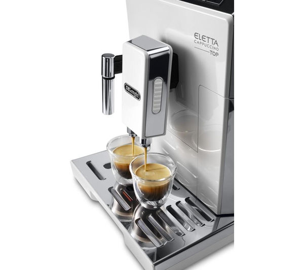 DELONGHI Eletta Cappuccino Top ECAM45.760W Bean to Cup Coffee Machine - White & Silver, White