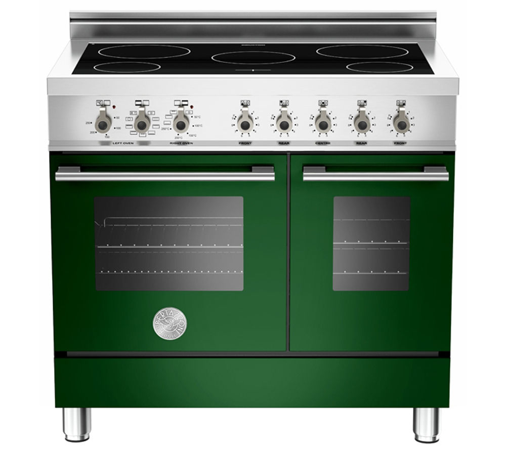 BERTAZZONI Professional 90 W90INDMFEVE Electric Induction Range Cooker - Green, Green