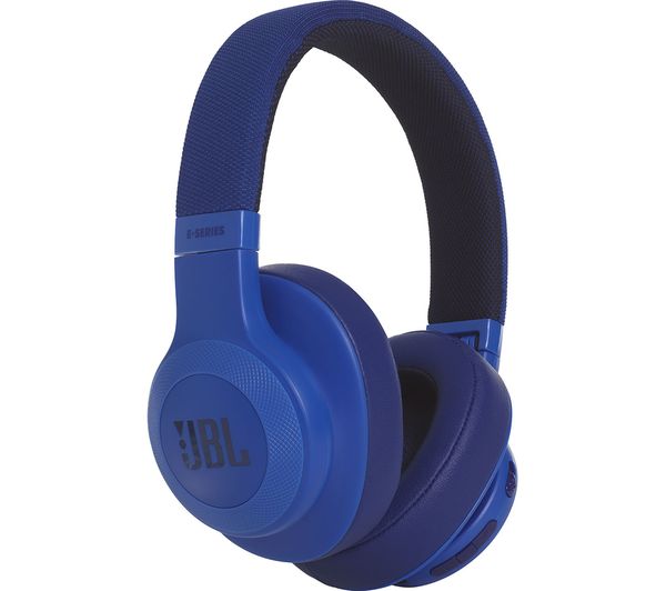 JBL E55BT Wireless Bluetooth Headphones - Blue, Blue