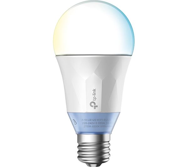 Tp-Link LB120 Smart WiFi LED Bulb with Tunable White Light - E27 with B22 Adapter, White