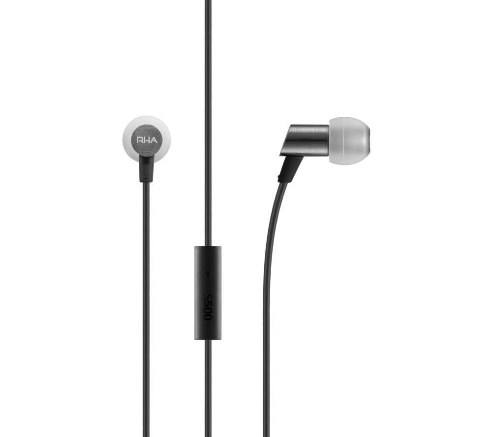 RHA S500u Earphones - Black & Silver, Black