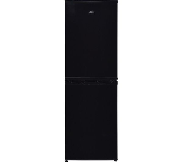 LOGIK LFC50B18 50/50 Fridge Freezer - Black, Black