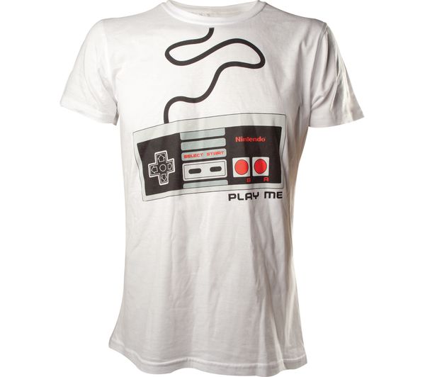 NINTENDO Joystick T-Shirt - White, XL, White