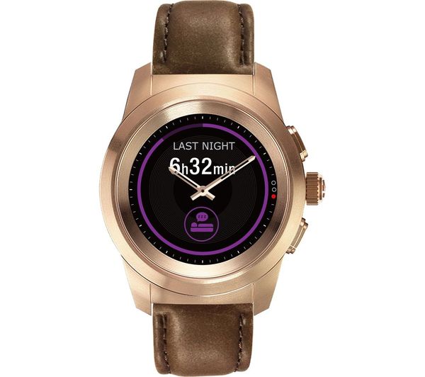 MYKRONOZ ZeTime Premium - Rose Gold & Brown Leather, Regular, Gold