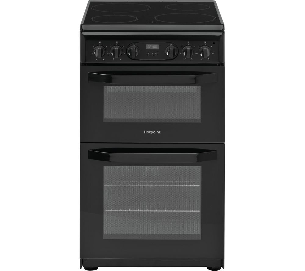 HOTPOINT HD5V93CCB 50 cm Electric Ceramic Cooker - Black, Black