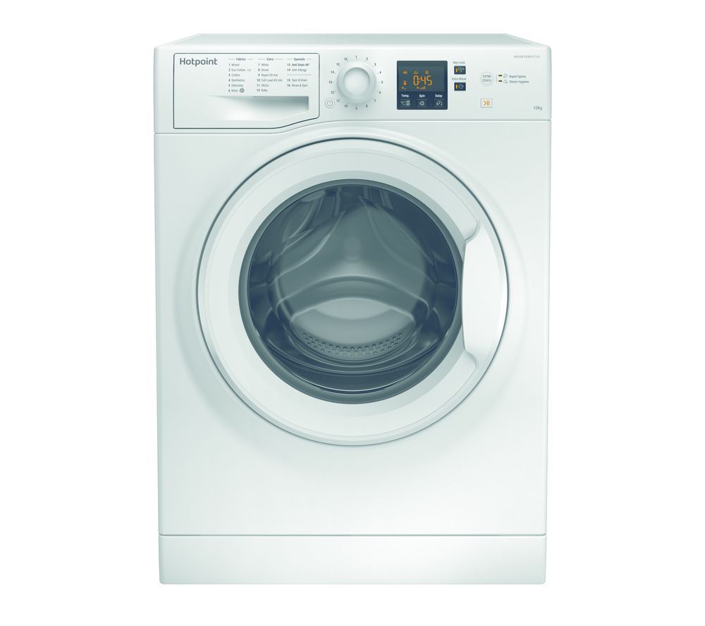 HOTPOINT Coreu0026tradeu0026tradeNSWM1043CWUK 10 kg 1400 Spin Washing Machine - White, White