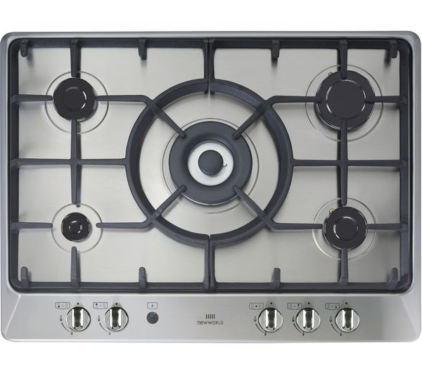 NEW WORLD NWGHU701 Gas Hob - Stainless Steel, Stainless Steel