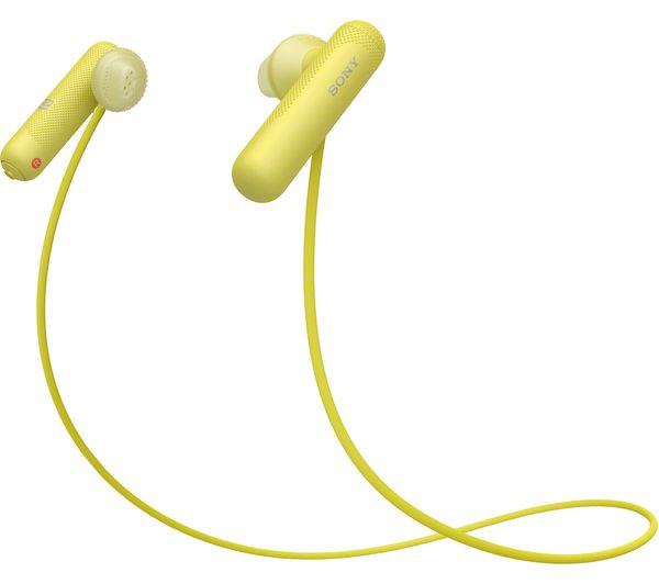 SONY WI-SP500Y Wireless Bluetooth Headphones - Yellow, Yellow
