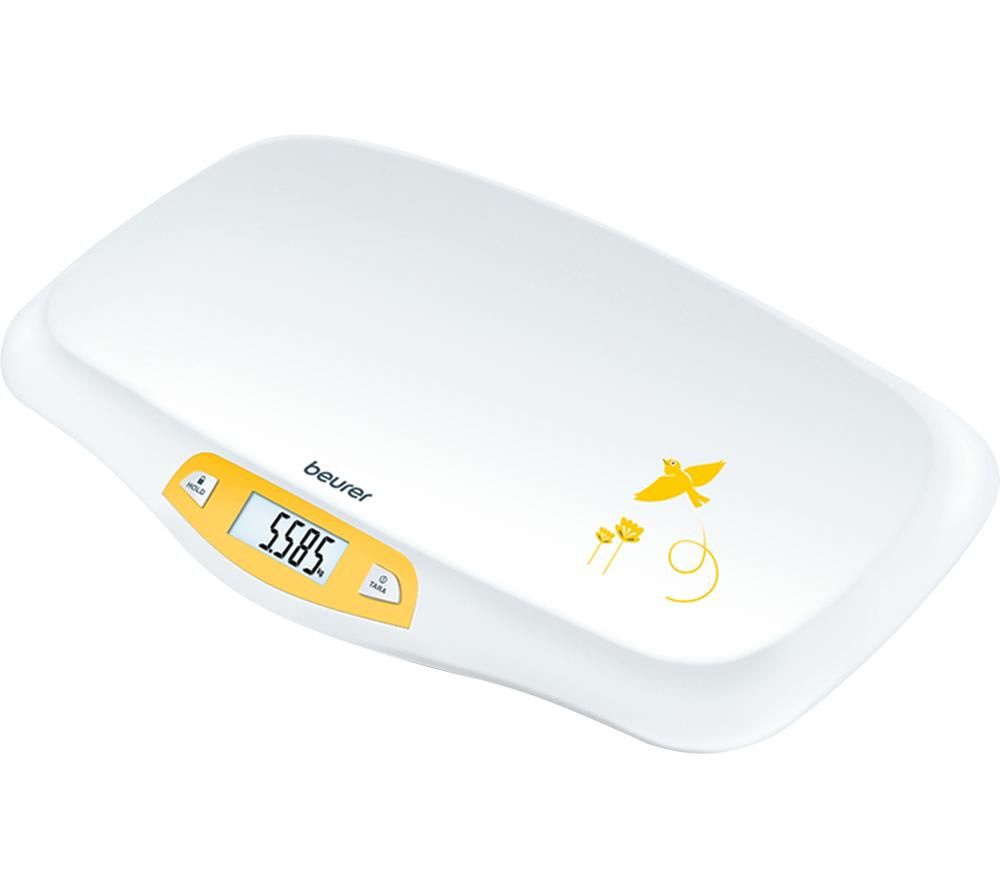 BY 80 Baby Scales - White & Yellow, White