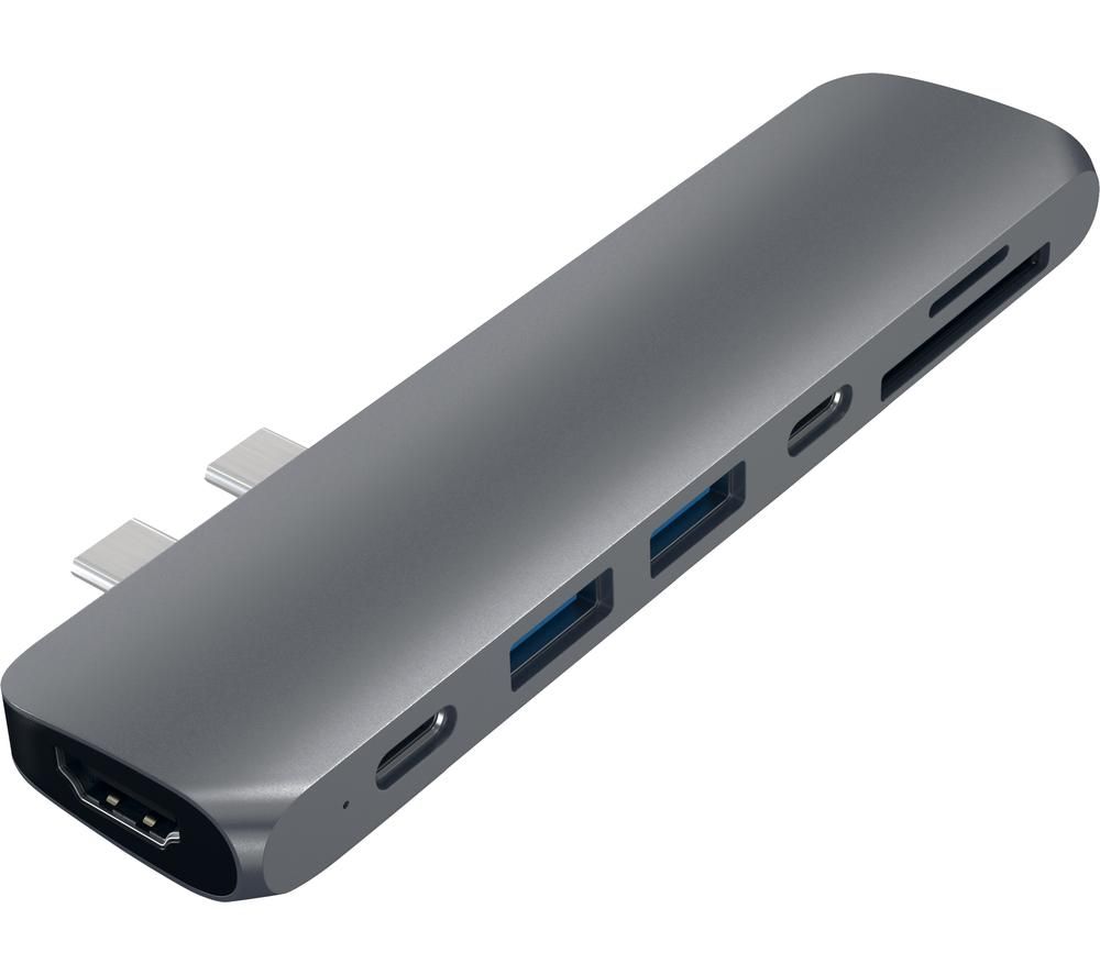 SATECHI Pro Hub Adapter 5-port USB-C Connection Hub - Space Grey, Grey