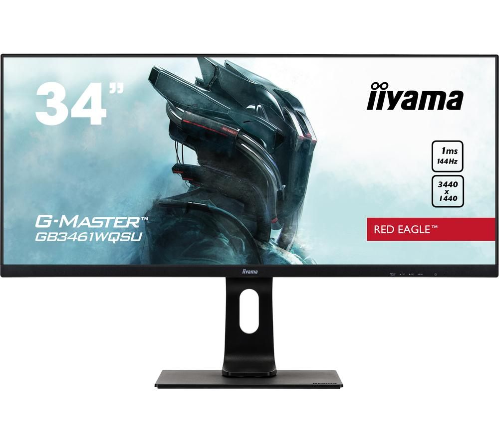 IIYAMA G-MASTER Red Eagle GB3461 Quad HD 34" LED Gaming Monitor - Black, Black