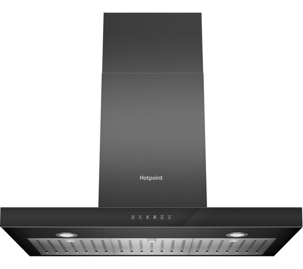 HOTPOINT PHBS9.8CLTDK Chimney Cooker Hood - Black, Black