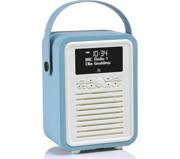 Viewquest Retro Mini VQ-MINI-TL Portable Bluetooth DAB Radio - Blue, Blue