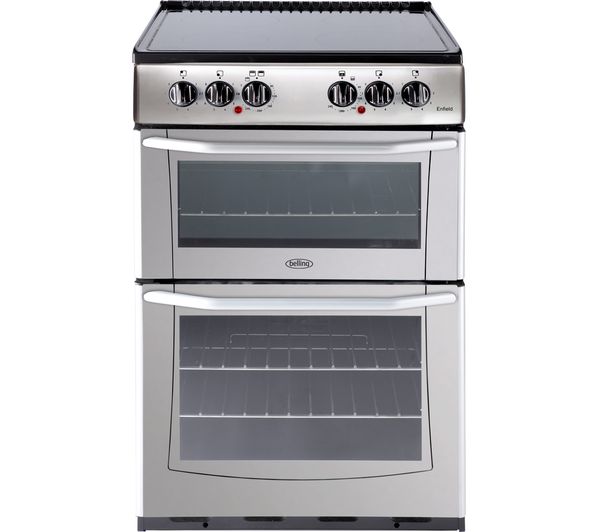 BELLING Enfield E552 55 cm Electric Ceramic Cooker - Silver & Black, Silver