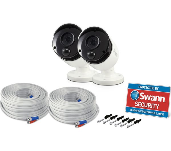 SWANN PRO-5MPMSB Bullet IR 1080p Full HD CCTV Camera - Twin Pack