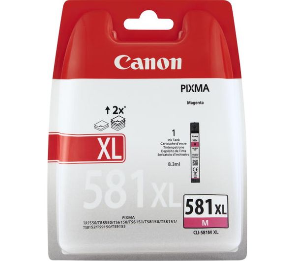CANON CLI-581XL Magenta Ink Cartridge, Magenta