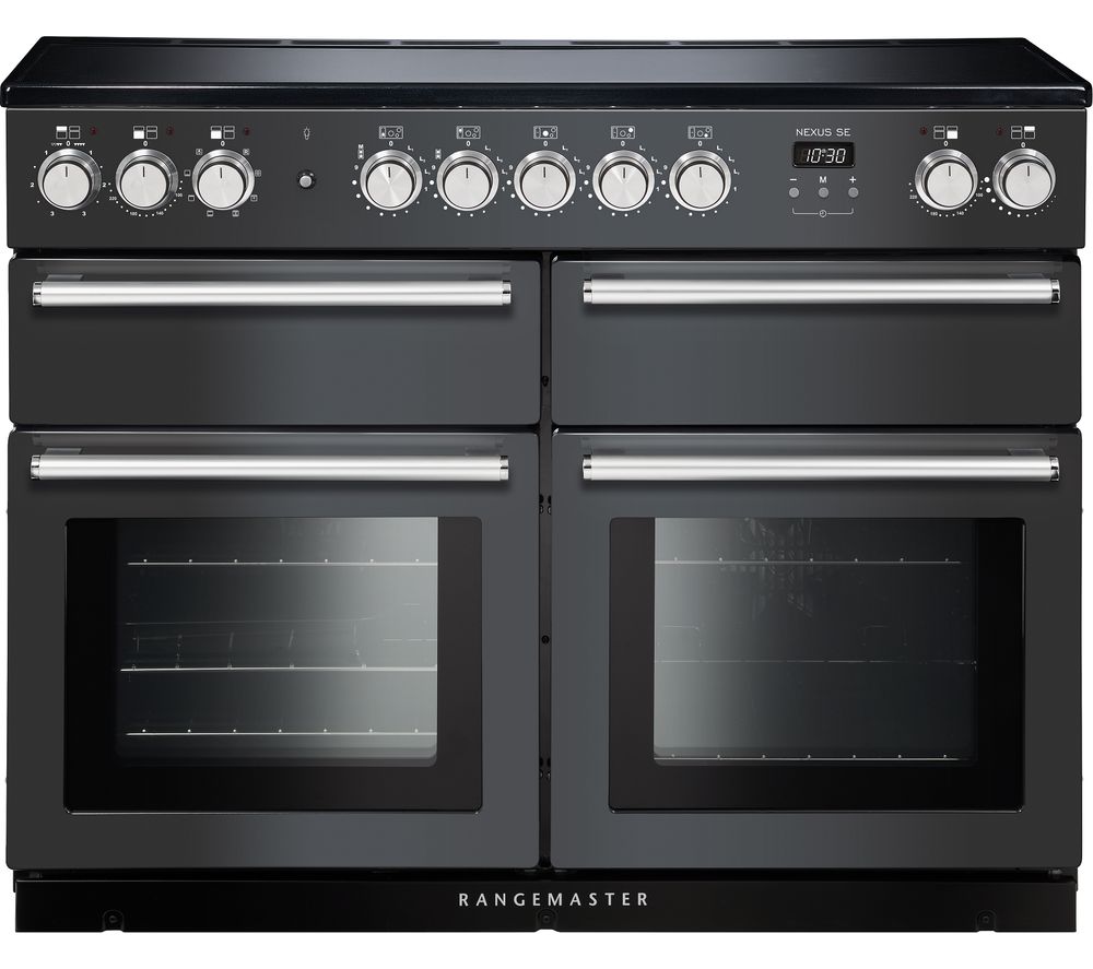 Rangemaster Nexus SE NEXSE110EISL/C 110 cm Electric Induction Range Cooker - Slate & Chrome, Chocolate