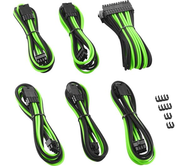 Cablemod Pro Series ModMesh Extension Cable Kit - Green & Black