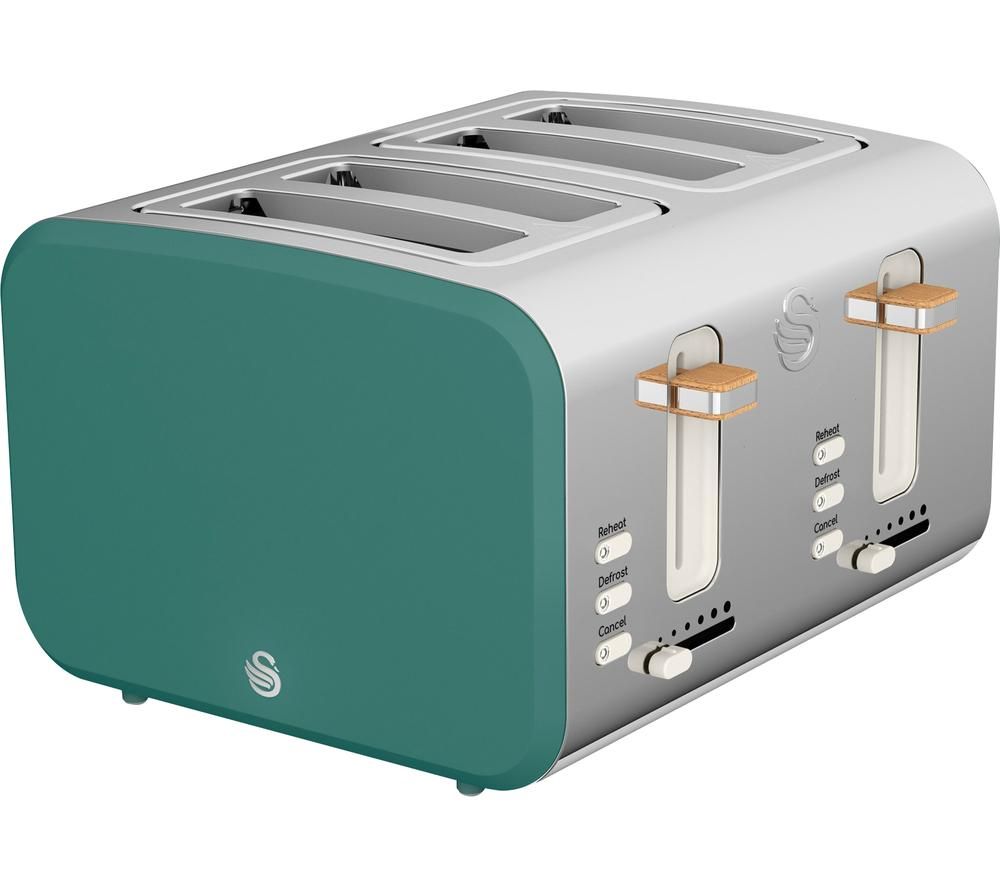SWAN Nordic ST14620GREN 4-Slice Toaster - Green, Green
