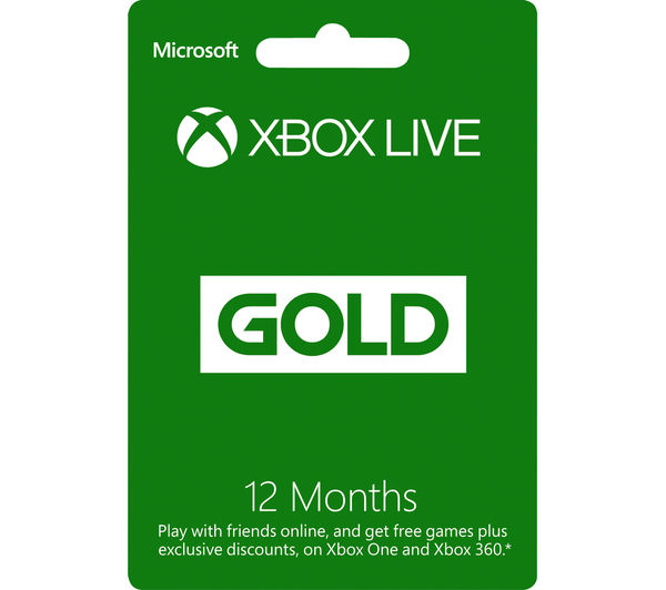 MICROSOFT Xbox Live Gold Membership 12 Month Subscription, Gold