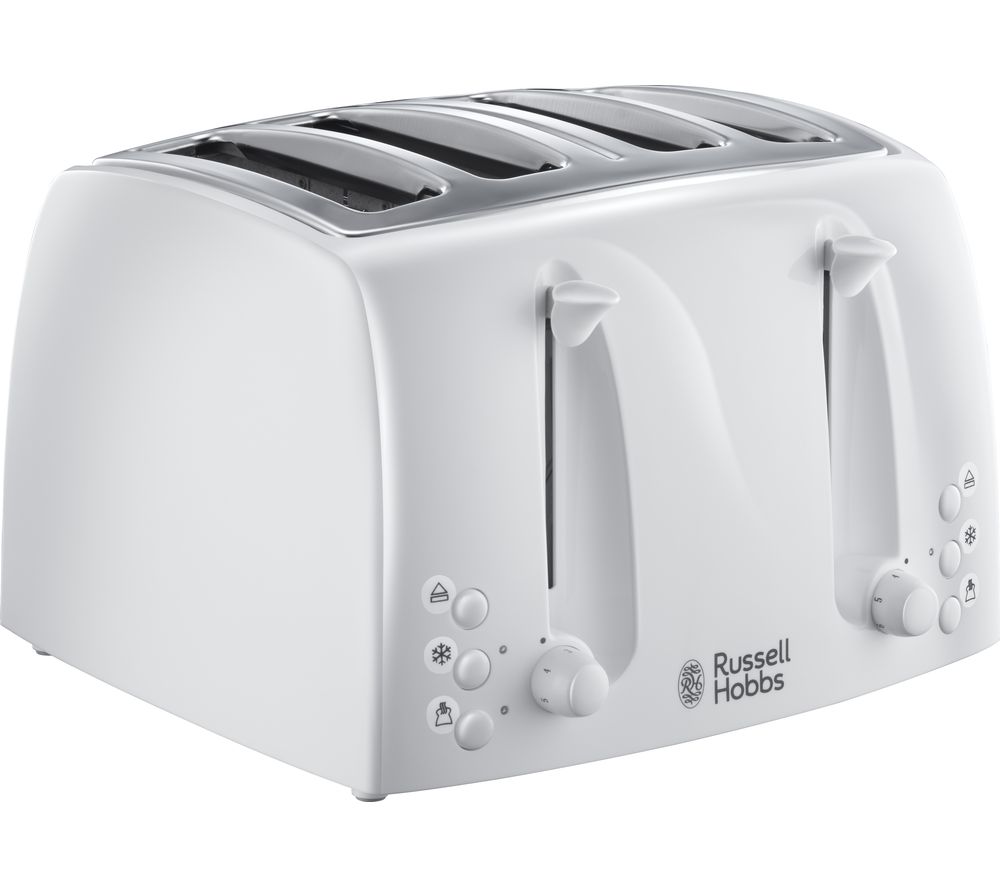 RUSSELL HOBBS Textures 21650 4-Slice Toaster - White, White