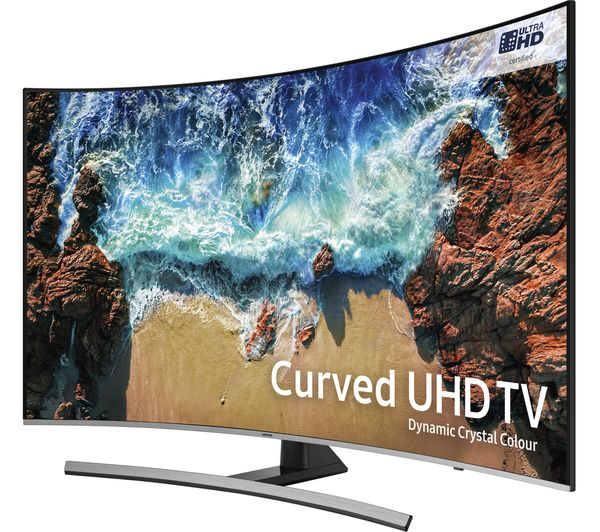 55"  SAMSUNG UE55NU8500 Smart 4K Ultra HD HDR Curved LED TV, Gold