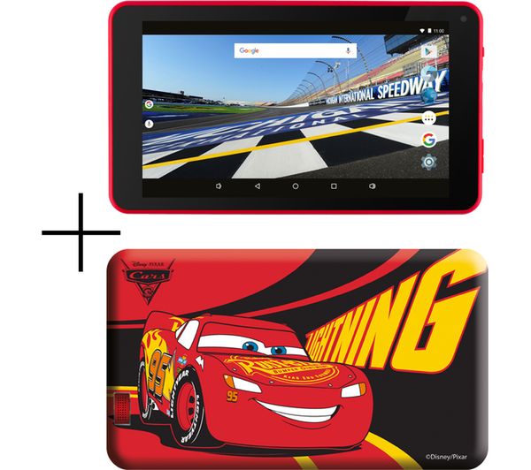 ESTAR 7" Tablet & Case - 8 GB, Cars, Red