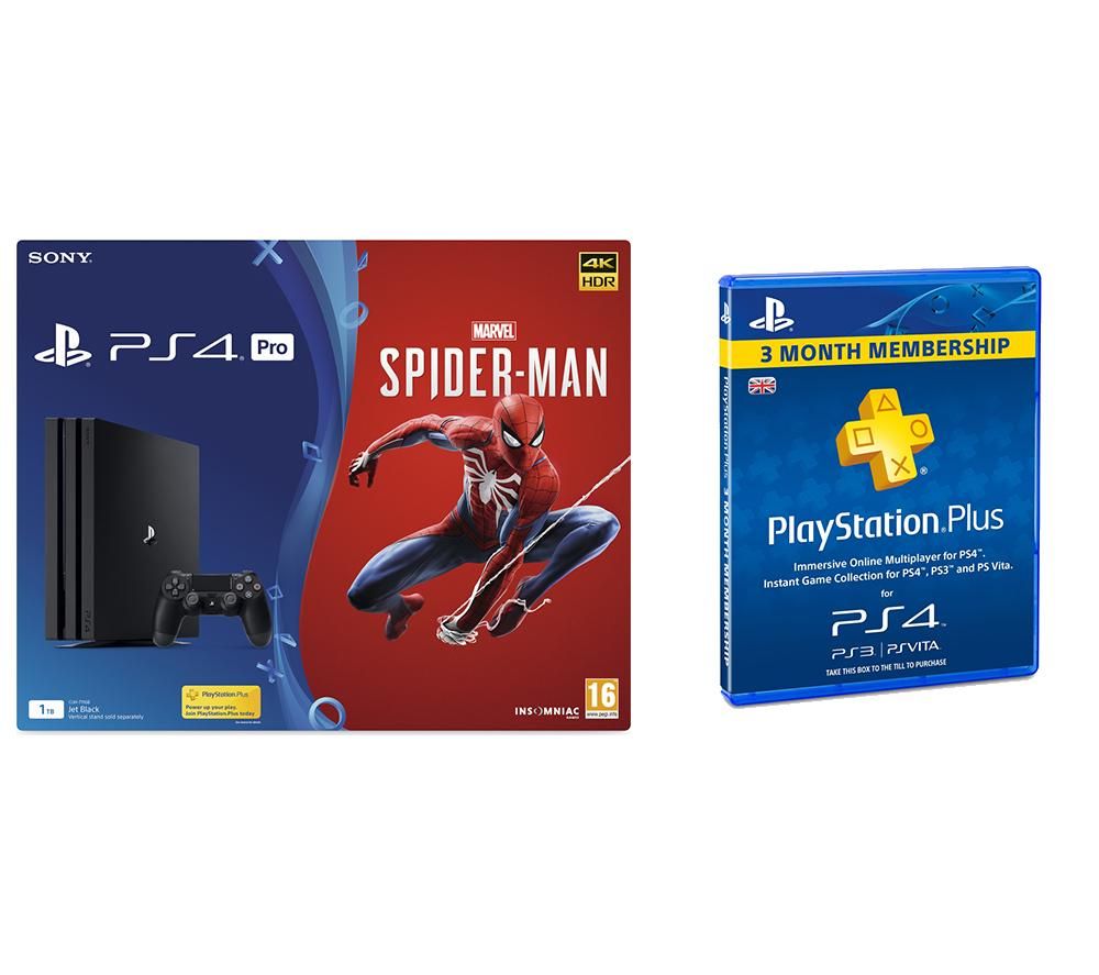 SONY PlayStation 4 Pro with Spider-Man & 3 Month Subscription Bundle