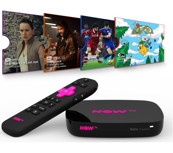 NOW TV Smart Box with 4K & Voice Search - 4 NOW TV Pass Bundle