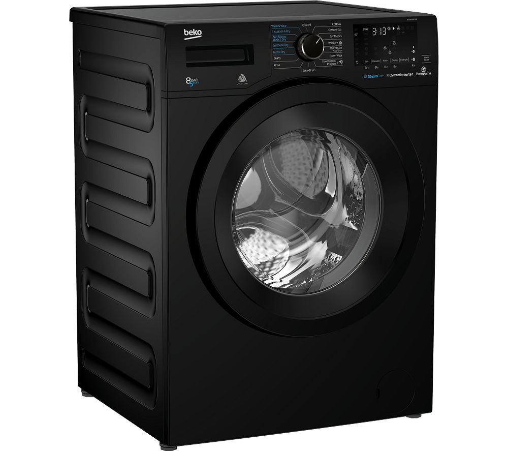 Pro WDX850130B Bluetooth 8 kg Washer Dryer - Black, Black