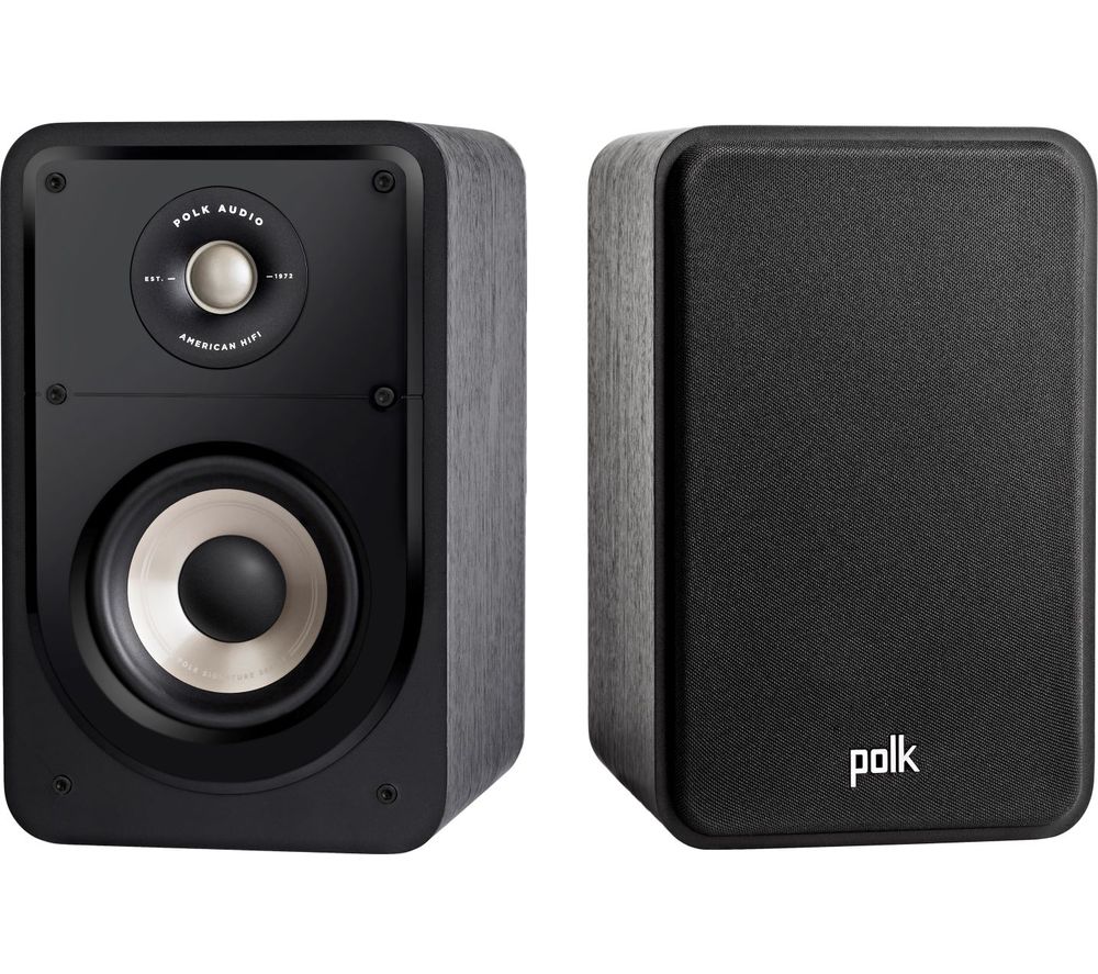 POLK AUDIO Signature S15E Bookshelf Speakers - Black, Black