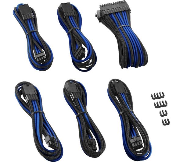 CABLEMOD Pro Series ModMesh Extension Cable Kit - Black & Blue, Black