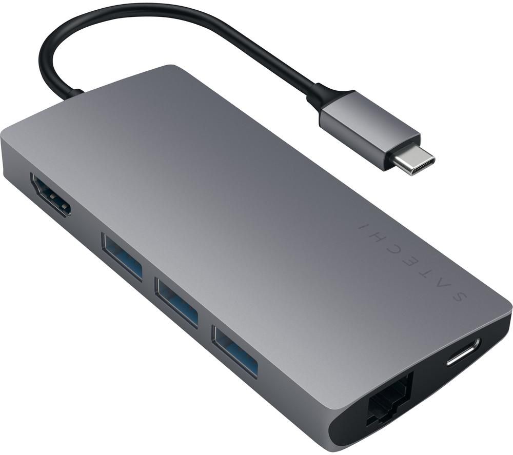 SATECHI Multi-Port Adapter 4K V2 6-port USB-C Connection Hub - Space Grey, Grey