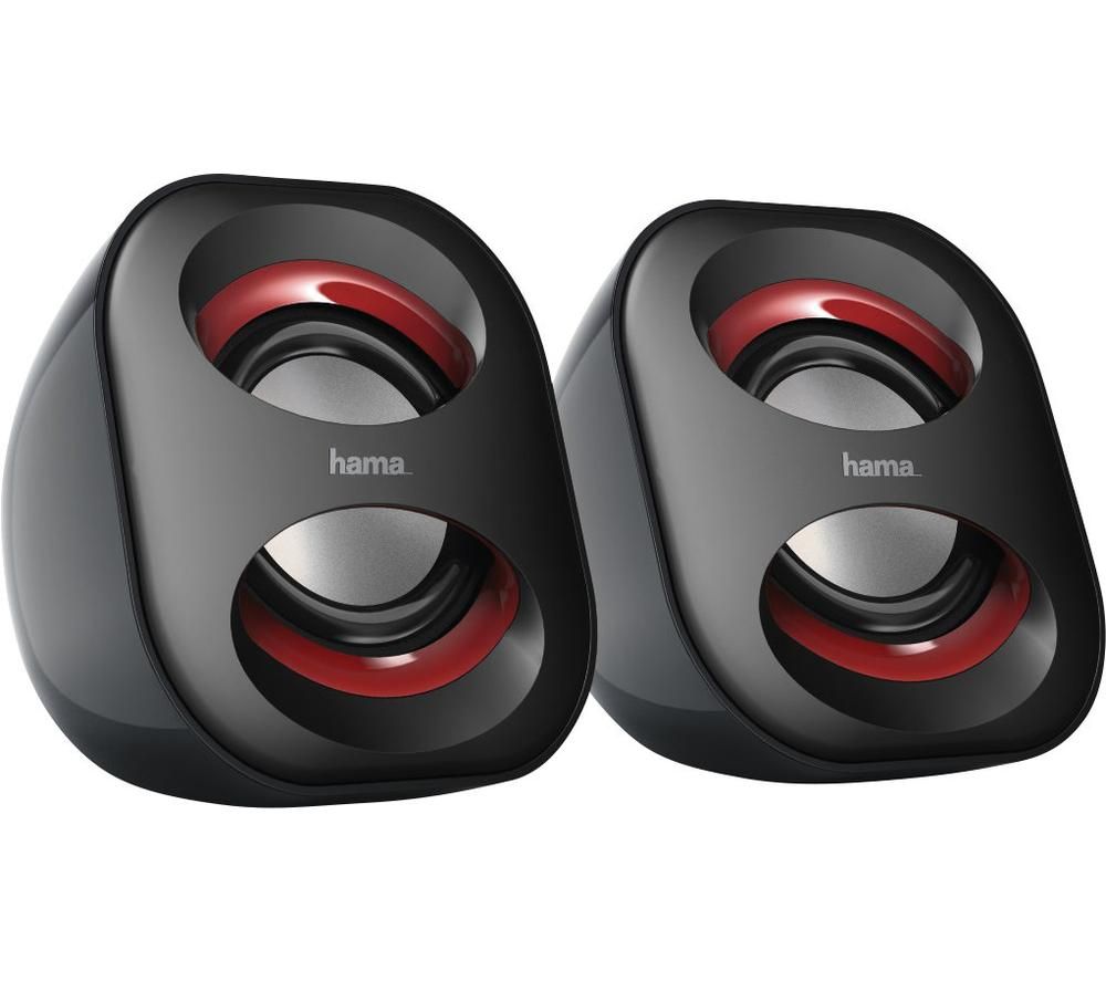 HAMA Sonic Mobil 183 Laptop Speakers - Black & Red