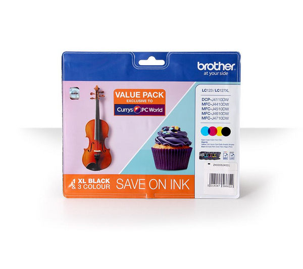 BROTHER LC127XL Black & Tri-Colour Ink Cartridge - Multipack