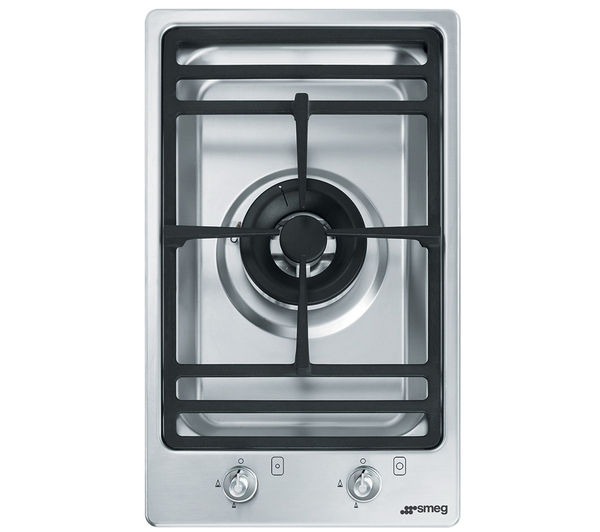 SMEG PGF31G-1 Gas Domino Hob - Stainless Steel, Stainless Steel