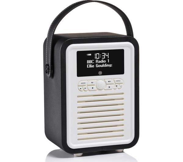 Viewquest Retro Mini VQ-MINI-BK Portable Bluetooth DAB Radio - Black, Black
