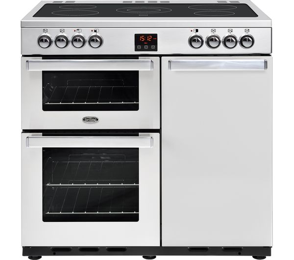 BELLING Gourmet 90E PROF STA 90 cm Electric Range Cooker - Stainless Steel, Stainless Steel