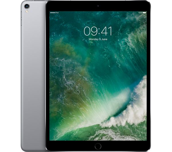 APPLE 10.5" iPad Pro Cellular - 512 GB, Space Grey (2017), Grey