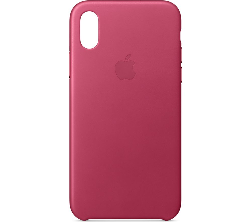 APPLE iPhone X Leather Case - Pink Fuchsia, Pink