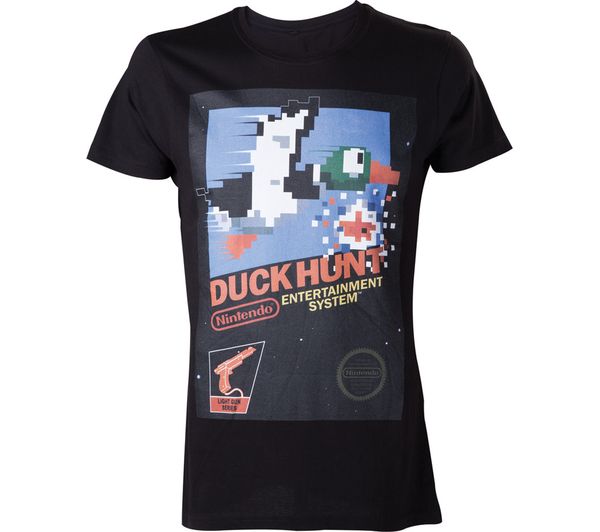 NINTENDO Duck Hunt Compressed T-Shirt - XL, Black, Black