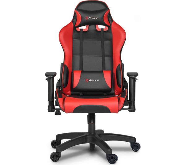 AROZZI Verona Junior Gaming Chair - Black & Red, Black