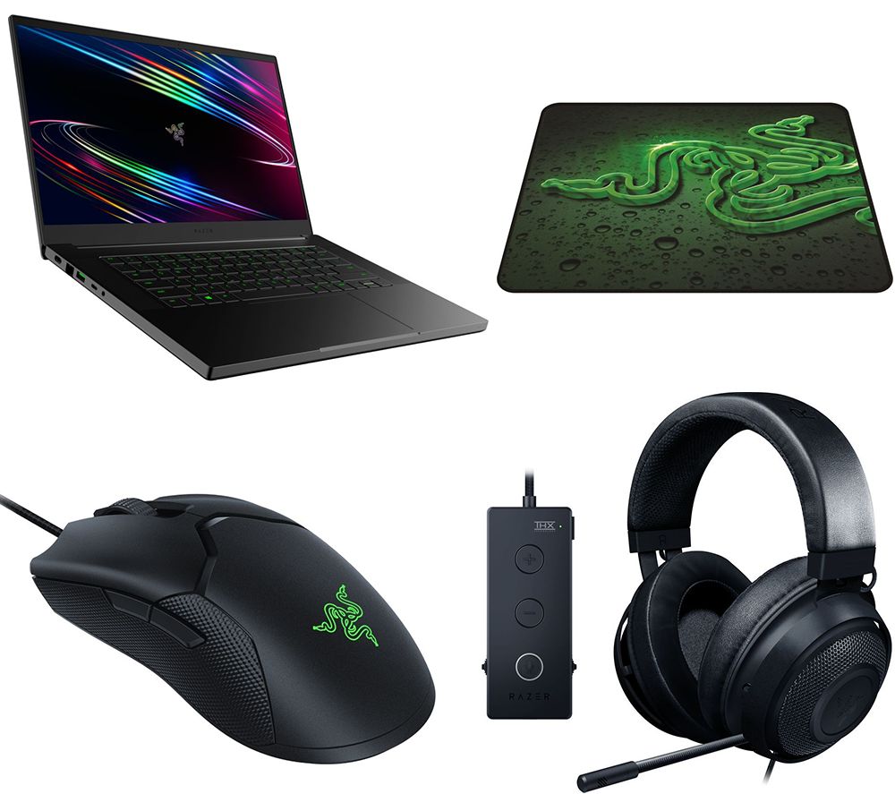 RAZER Blade Advanced 15.6" Gaming Laptop, Viper Mouse, Goliathus Speed Terra Surface & Kraken Tournament Edition Headset Bundle