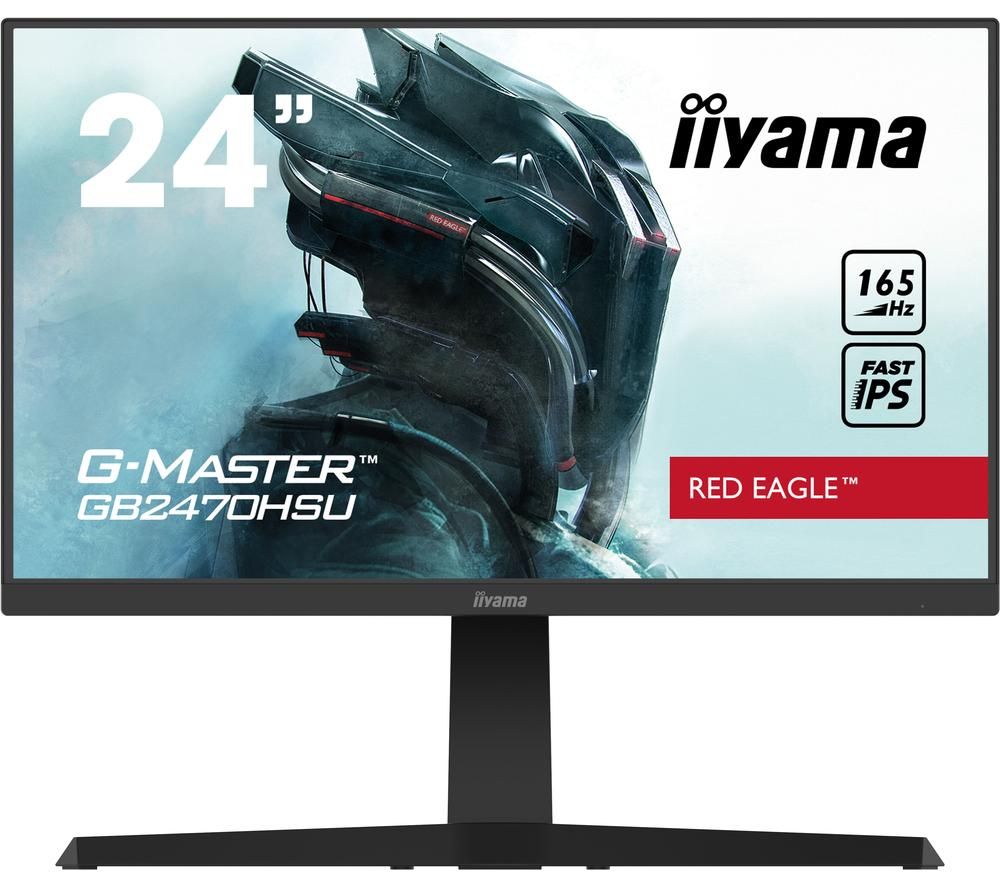 IIYAMA G-MASTER Red Eagle GB2470HSU-B1 Full HD 24" IPS LED Gaming Monitor - Black, Red