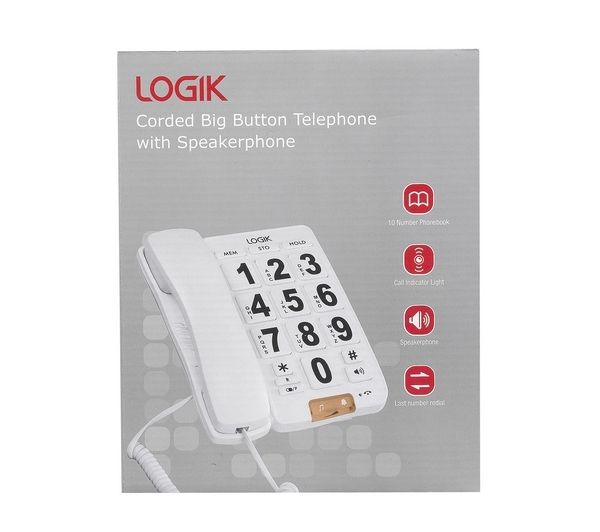 LOGIK L05CBIG10 Corded Phone