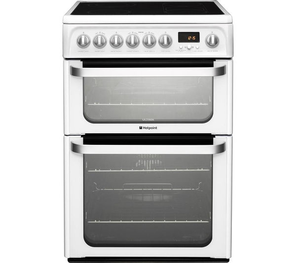 HOTPOINT Ultima HUE62PS Electric Ceramic Cooker - White, White