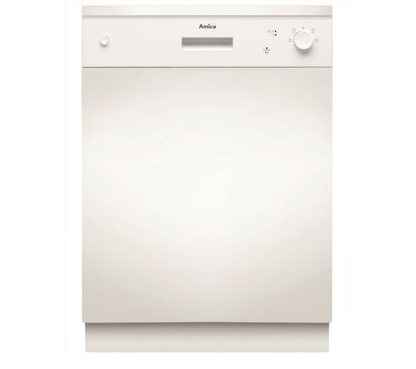 AMICA ZZV634W Semi-integrated Full-size Dishwasher - White, White