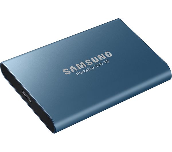 SAMSUNG T5 External SSD - 500 GB, Blue, Blue